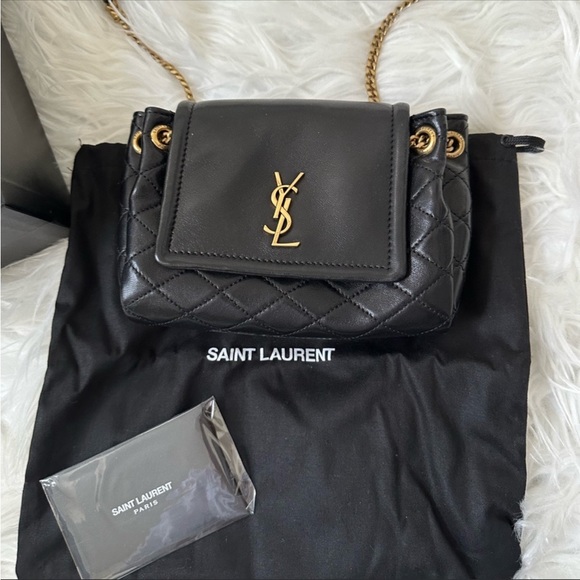 Saint Laurent Bags Ysl Mini Nolita Crossbody And Shoulder Bag Black